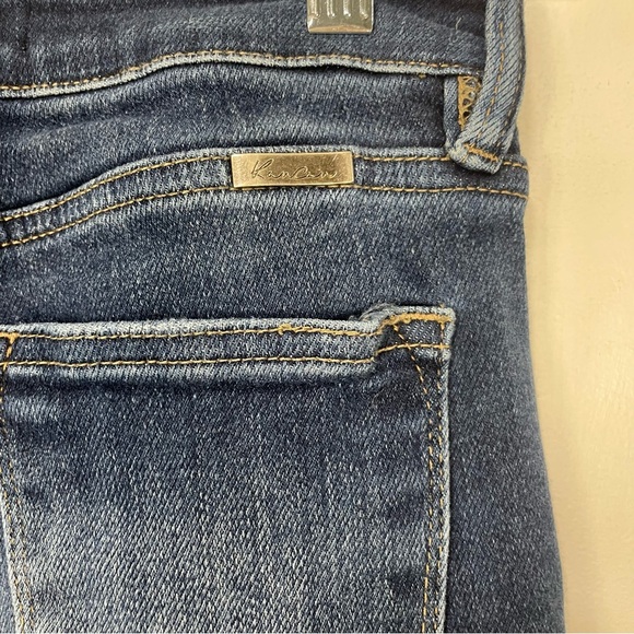 KanCan Dark Blue Distressed Flare Jeans L9 - Picture 7 of 7